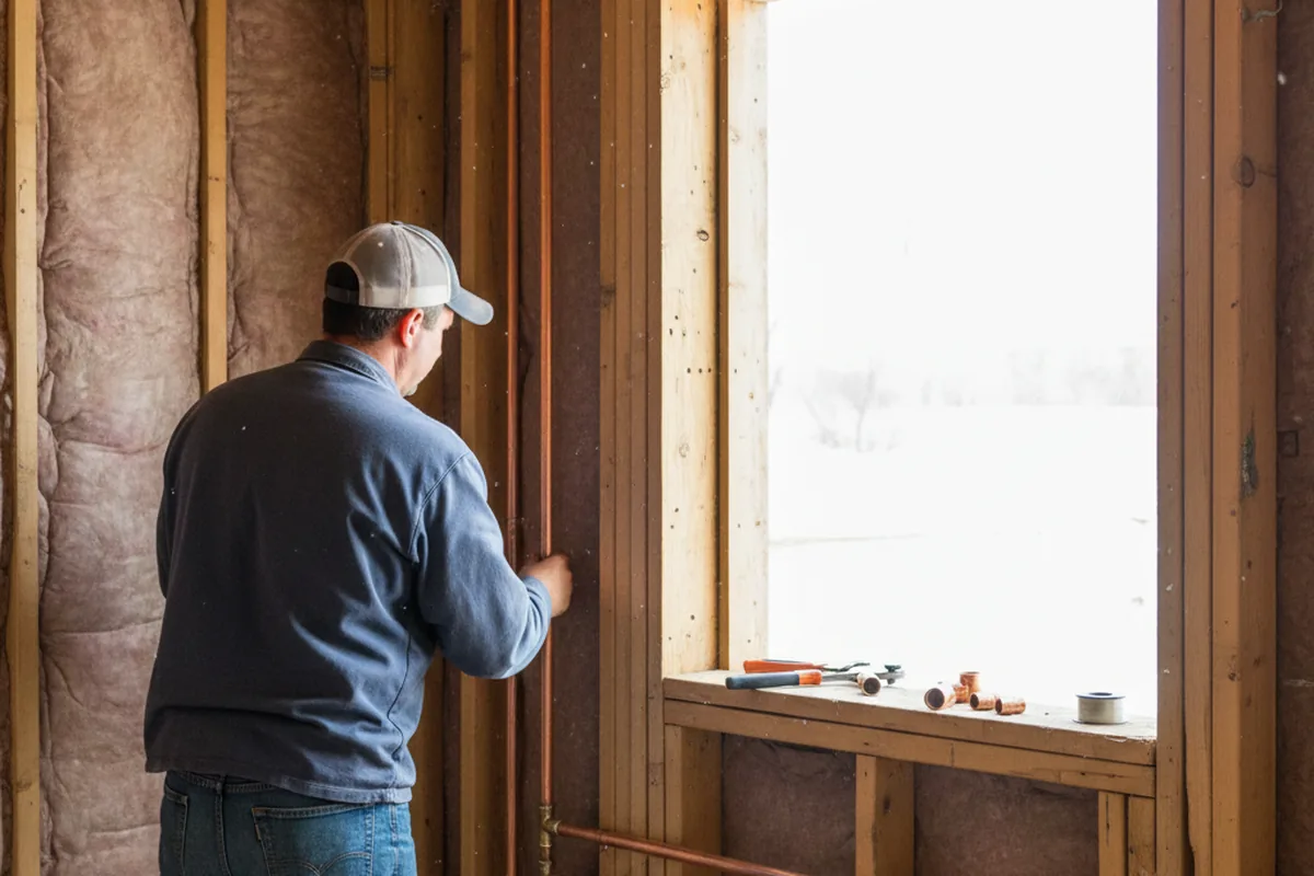 Licensed plumber running new copper supply lines in a Floral City home
